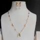 Handmade Brass Metal Jewellery Butterfly Necklace Set